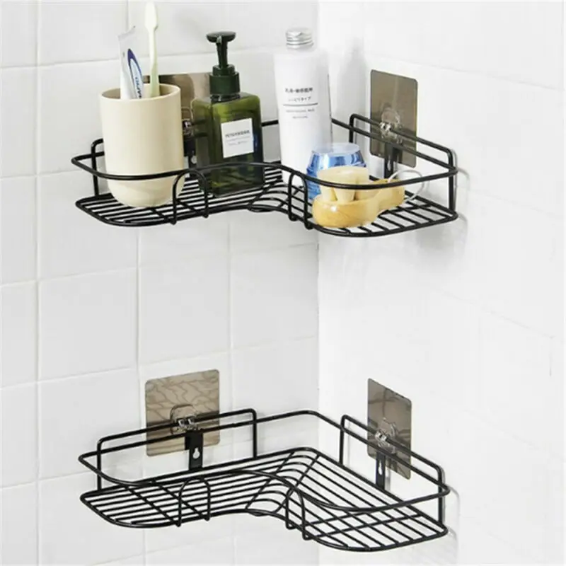 Durable Bathroom Caddy Tray Holder Rack Organiser Accessory Pole Shelf Shower No sticker | Обустройство дома