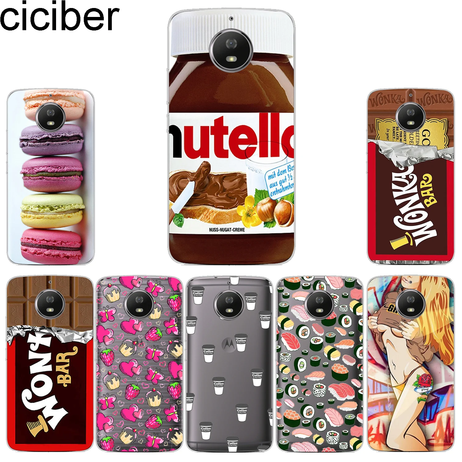 

ciciber Phone Case for Motorola Moto G6 G5 G4 G5S M Soft TPU for Moto E5 E4 Z2 Z3 C Play Plus Go X4 One Power Back Cover Funda