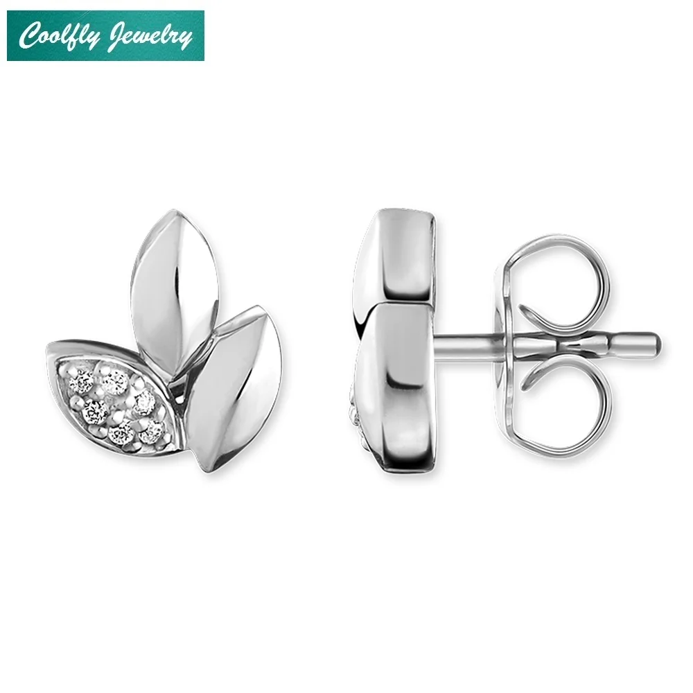 

COOLFLY 2018 New Gold & Silver Color Cubic Zirconia Creole Flower Studs Earrings For Women Trendy Gift Fashion Glam Jewelry