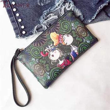 

Transer Leisure Forest Girls Pattern Printing Rectangular Zipper Small-change Wallet Boy drop shipping wu25