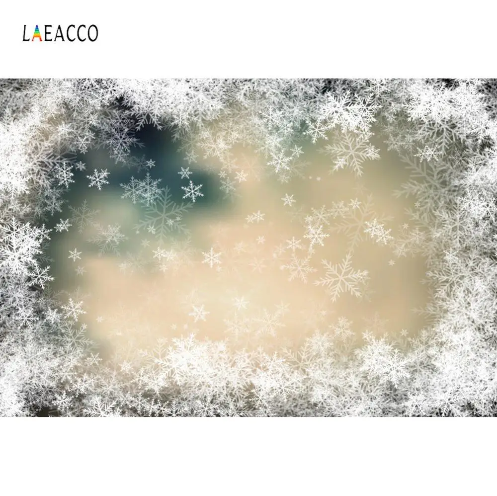 Laeacco Dreamy зима снежинка снег ребенок новорожденный вечерние любовь портрет