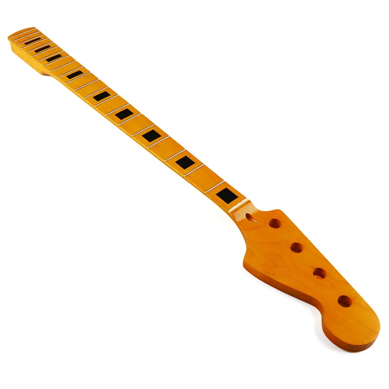 Goedkoop Maple 4 String Bass Neck 21 Fret Gloss Satin Afwerking JB Hals voor Jazz Mooi Uiterlijk Terug Rib Palissander Gitaar Onderdelen toegang