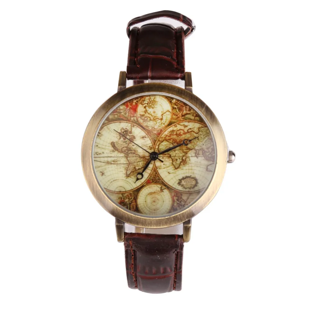 Новый стиль Для женщин наручные кварцевые часы Ретро Винтаж кожаным ремешком Reloj Mujer Часы Подарки хаки Relogio Feminino Saati часы