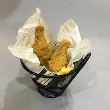 Креативный кофе магазин Бар KTV черный из нержавеющей стали куриные жареные блюда для перекуса французская корзина для жарки картофеля фри