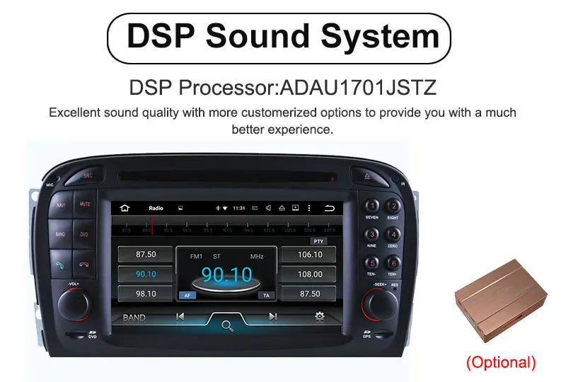 Excellent Aotsr Android 8.0 Car DVD player Headunit For Mercedes Benz SL R230 SL500 2001-2007 multimedia Navigation radio GPS 2 di 16