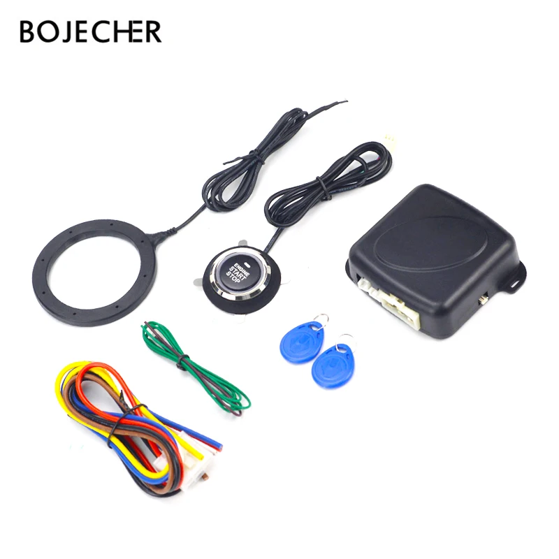 

Auto Car Start stop Button with RFID Engine Lock Ignition Starter Keyless Entry System Push Button Engine with hidden lock