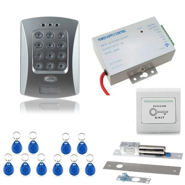 SmartYIBA RFID Door Lock Access Control Kits Automatic Electric Door Control Units Power Supply Control Exit Release Gate Opener 3