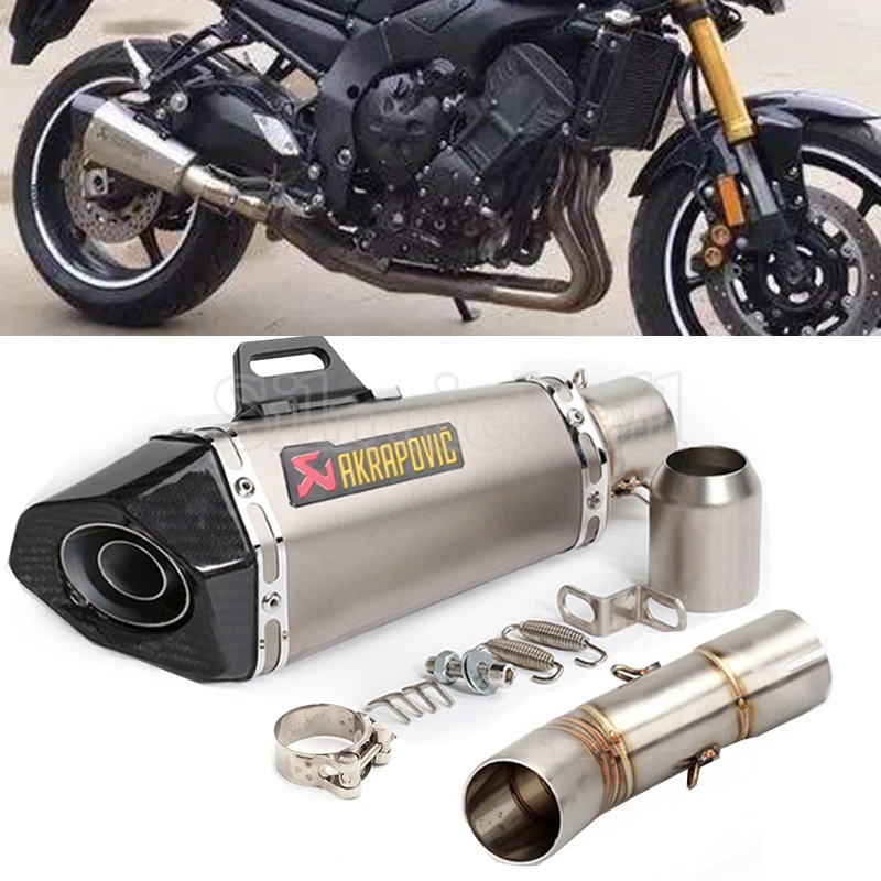 Для Yamaha FZ8 Fazer FZ8N FZ8S FZ800FZ 8N 2010 2015 Akrapovic выхлопная труба мотоцикла с мото глушитель