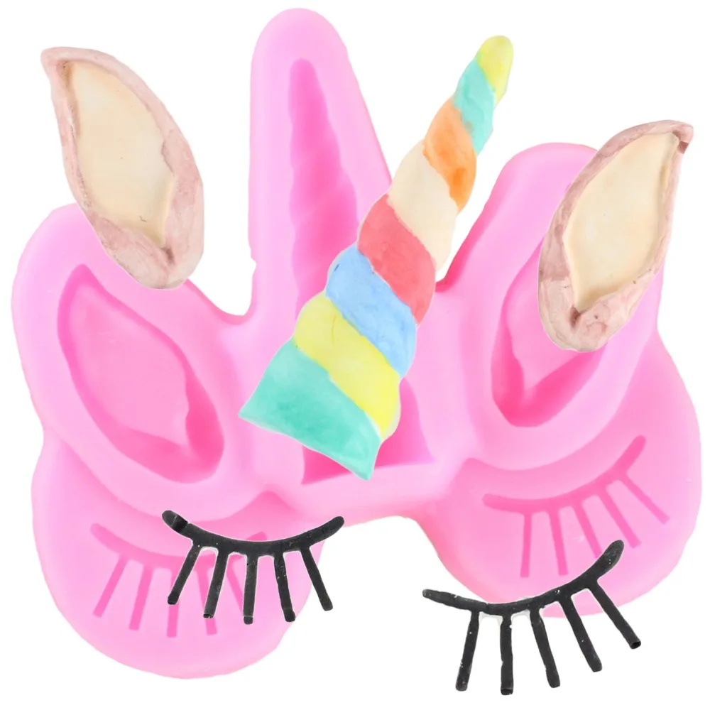 

3D Unicorn Ear Eye Horn Silicone Molds Fondant DIY Party Cake Decorating Tools Cupcake Baking Candy Chocolate Gumpaste Moulds