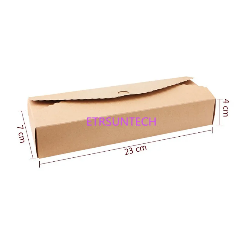 200 шт./лот 23x7x4 см упаковка картонная коробка крафт-Бумага подарочная коробка украшения торта подарок печенье коробки коробка упаковки