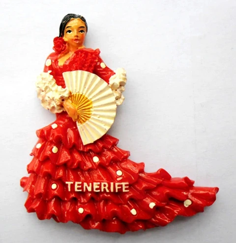 Aimant Frigo 3D Danseuse Flamenco Espagne - Décoration Cuisine Souvenir Touristique