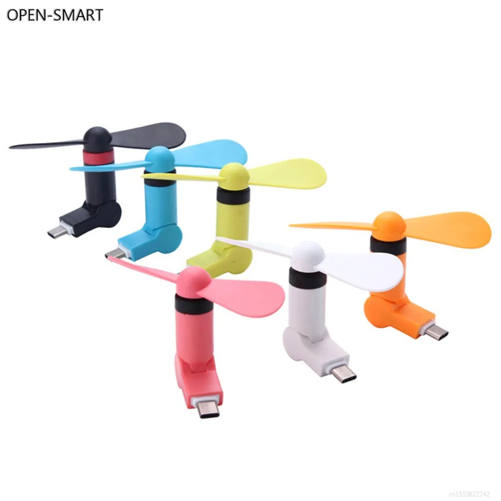 

OPEN-SMART 180 Degree Rotating Type C Cooling Fan USB Gadgets For Samsung S9 S8 Xiaomi5 6 Huawei P9 P20