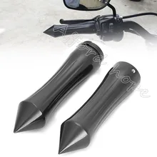 Универсальный для Harley Honda Suzuki " руль черные алюминиевые ручки шип с дроссельной заслонки управления мотоцикл антикоррозийный