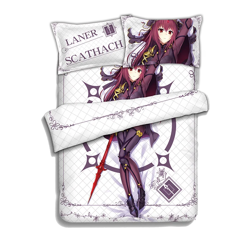

Japanese Anime Fate/Grand Order Scathach Bedding Sheet Bedding Sets Comforter Sets Pillow Case 4PCS