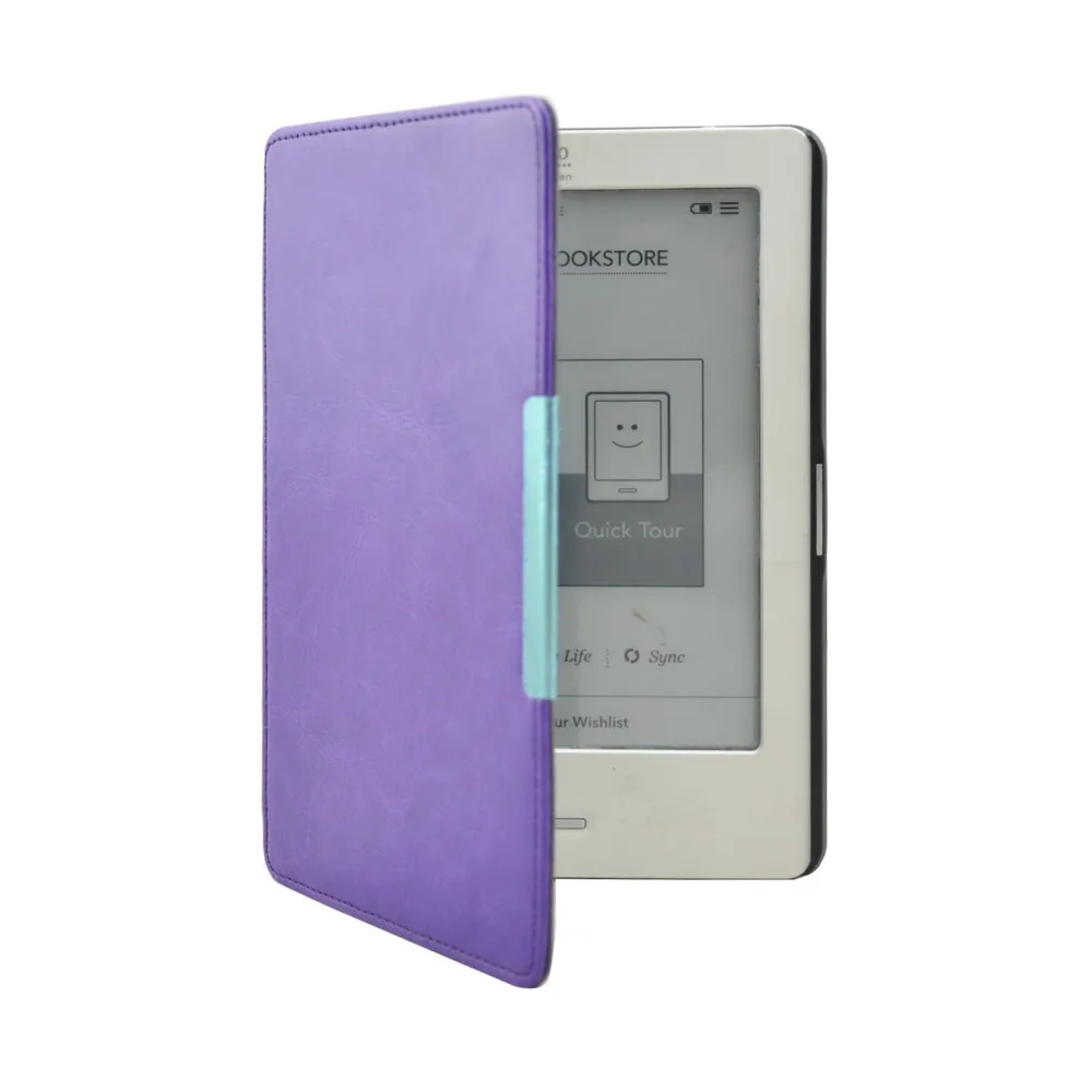 Тонкий Магнитный кожаный чехол для Kobo touch ereader 30 шт./партия