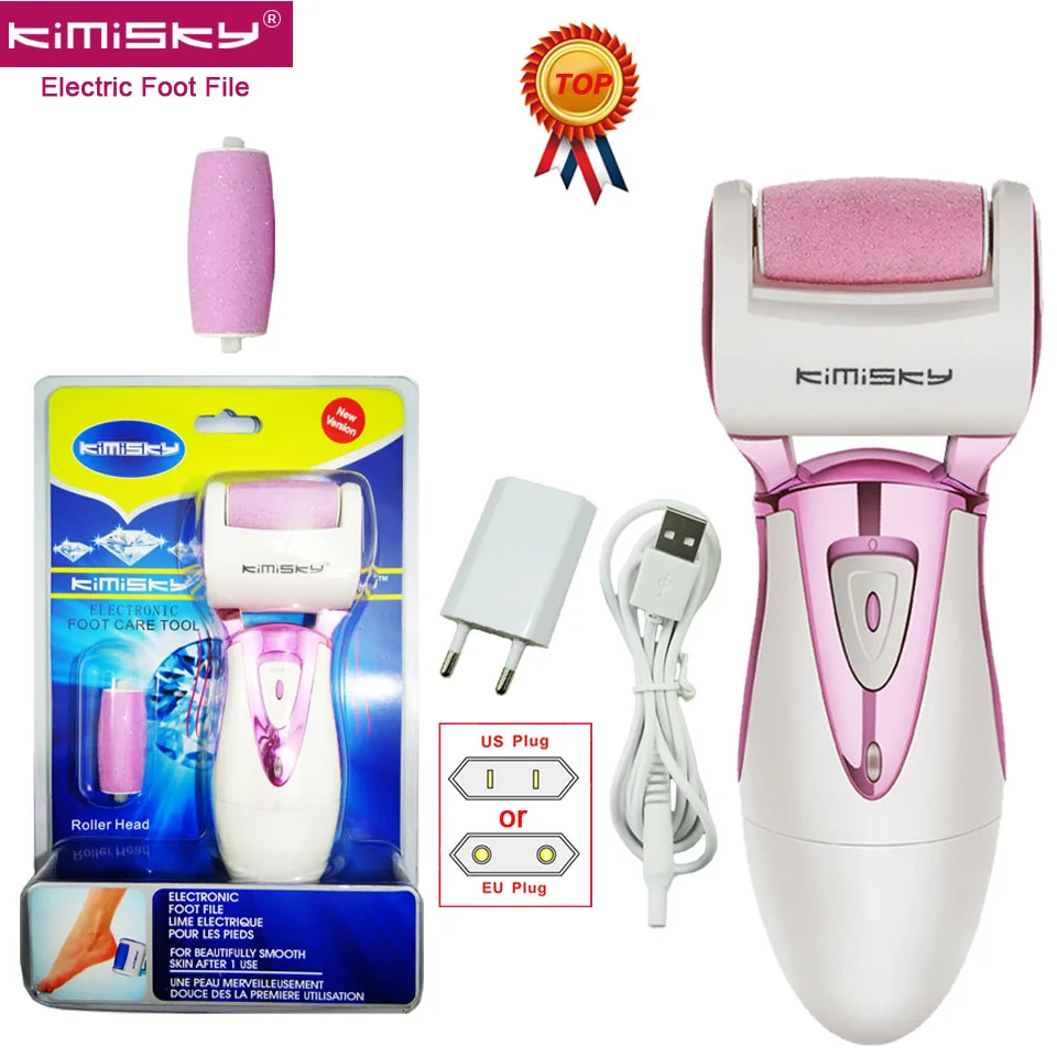 

KIMISKY Glod Rechargeable Foot Care Tool Powerful Electric Pedicure Foot File Callus Remover Personal Care 1ps Sholl Roller Head