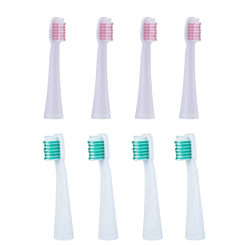 Сменные головки для зубных щеток, 8 шт., электрическая головка для зубных щеток, подходит для LANSUNG U1 A39 A39PLUS A1 SN901 SN902, дополнительные головки - Цвет: 4 Blue  4 pink