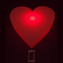 3D Визуальный 16 Красочный Светодиодный настольный светильник романтическое любящее сердце свет ночь для свадьбы Валентина украшения 5 шт./партия