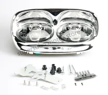 Chrome 5-3/4″ LED Headlight Projector Daymaker Lamp For Harley Road Glide 98-13