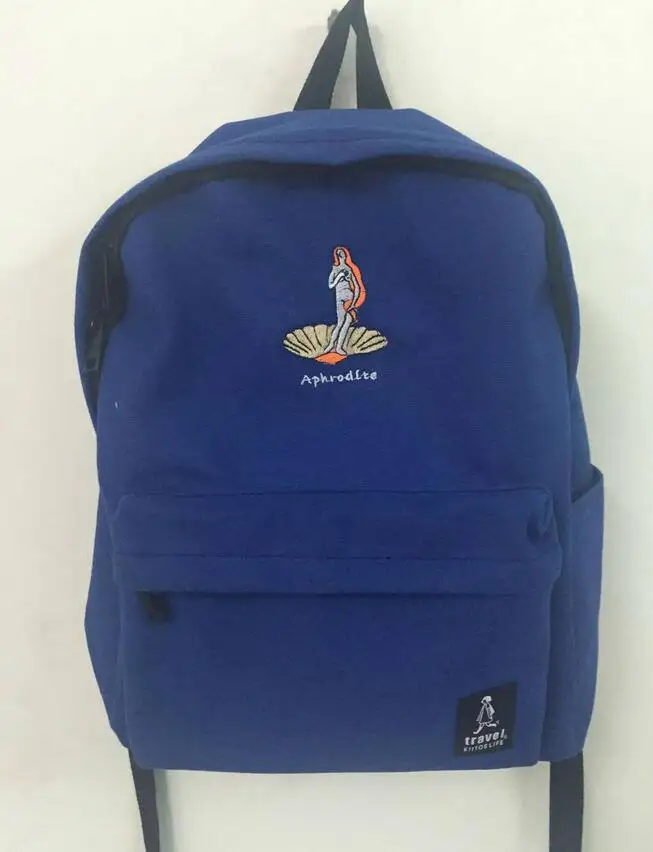 2019 nuevo bordado de impresión mochila junior de los estudiantes de la escuela bolsa de hombro de las mujeres diario casual mochila bolsa de viaje mochila