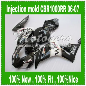 

CBR1000RR 2006 2007 INJECTION MOLDED Fairing for honda CBR 1000RR 2006-2007 CBR1000RR CBR1000 2006 2007 06 07 WEST White p88