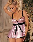 Sexy Plus Size White Pink Satin Bra Padded Chemise 

Sexy Lingerie Underwear