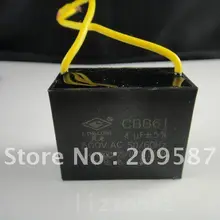 10 шт. конденсатор вентилятора металлизированная пленка Запуск конденсатора конденсатор с алюминиевой крышкой, CBB61 500VAC 4,0 мкФ
