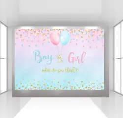 HUAYI на заказ синий и розовый мальчик или девочка фон на день рождения Фотофон ребенок фон в стиле душа пол показать вечерние фон