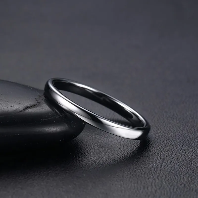 

Basic 2mm Tungsten Carbide Rings for Men Wedding Band US Size 6 to 11