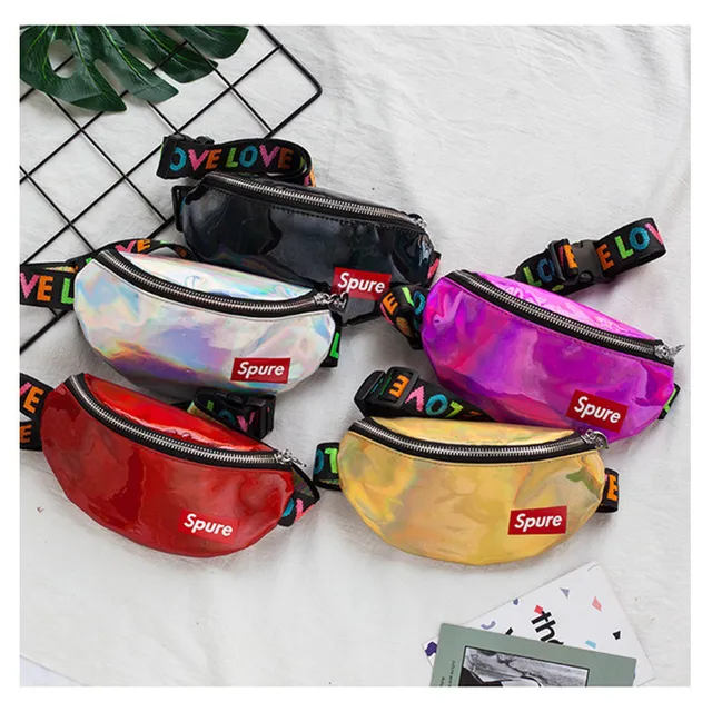 LXFZQ new laser new women's waist bag mini fanny pack PU hologram bag Diagonal buik tasje pochetes cintura mulheres chest bag
