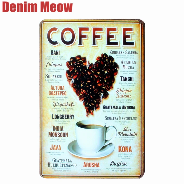 Online Plaque Metal Tin Signs Vintage Decorative Coffee Plates Image