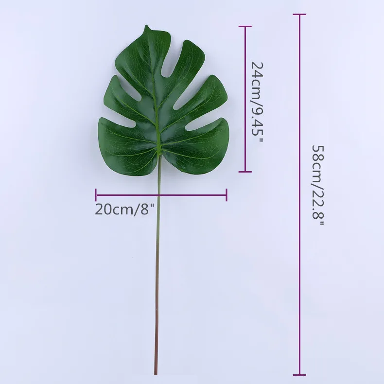 3 шт./лот, искусственные растения с большим листом на ощупь, как банановые листья, украшения для балкона, цветочные корзины, аксессуары