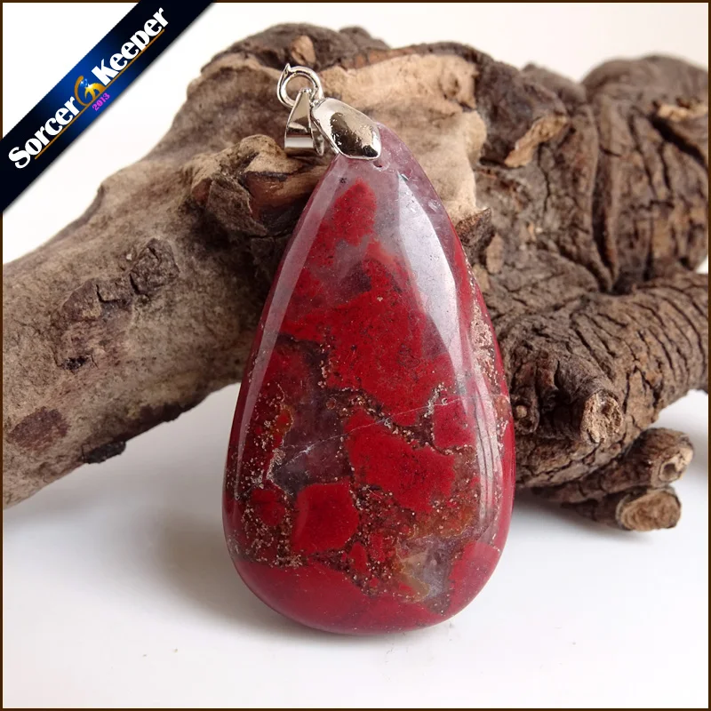 Натуральный камень красный речной камень Bijoux винтажные изделия ручной работы бусины подвеска костюм ювелирные изделия для женщин и мужчин Шарм ожерелье с подарочной коробкой YS421