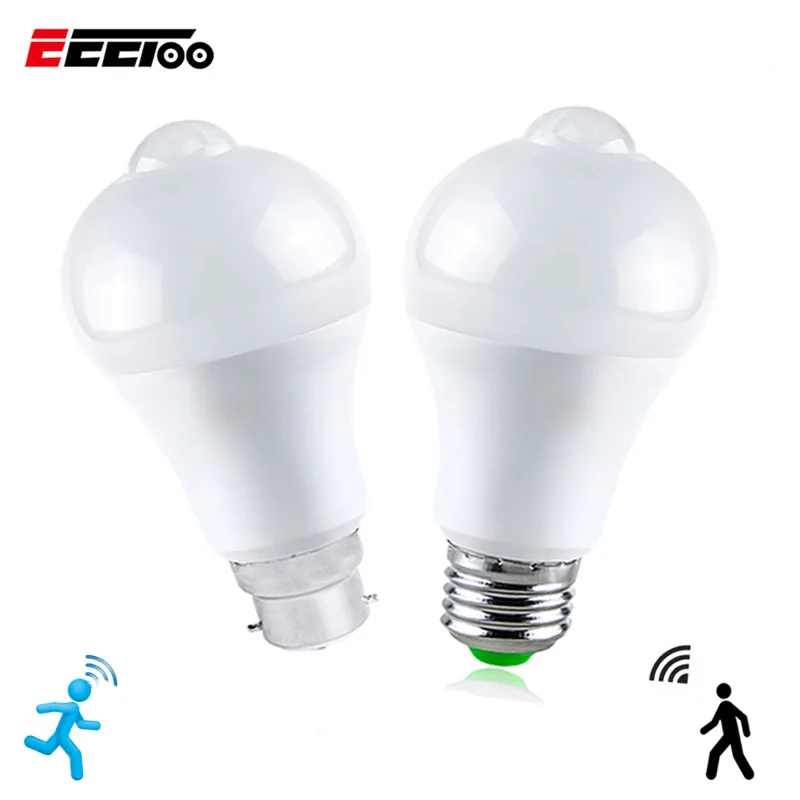 

EeeToo PIR Motion Sensor Night Light For Children LED Motion Sensor Home Security Light Corridor Emergency Lamp E27 B22 Led Bulb