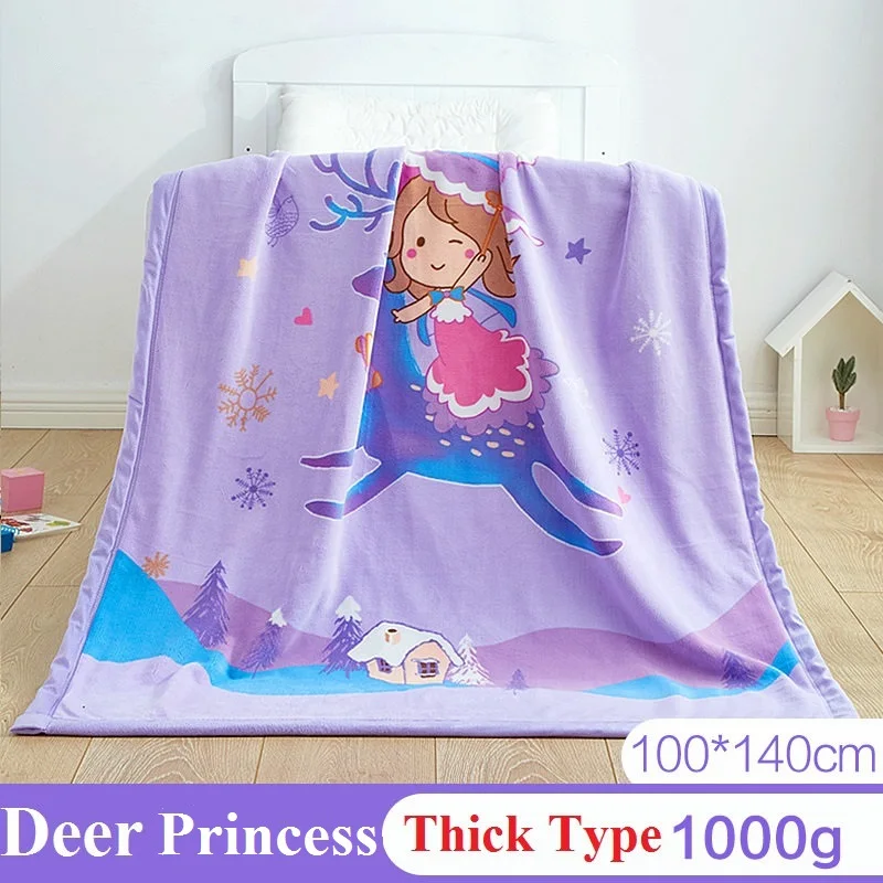 Baby Blanket Winter Flannel Stroller Cover Sofa Crib Bedding Quilt