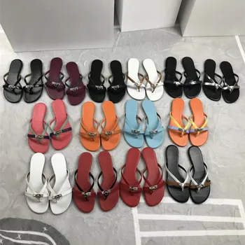 

Summer Flip Flops Casual Flats Women Sandals Metal Buckle Slippers Outside Summer Shoes Woman Mujer Slides Women Highslippep