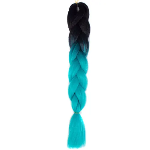 FALEMEI синтетические жгуты для вплетания волос Омбре яки объемное крупное плетение волос 100 г/упак. 5-6 пачек может наполнять голову 24 дюйма 60 цветов - Цвет: T1/35