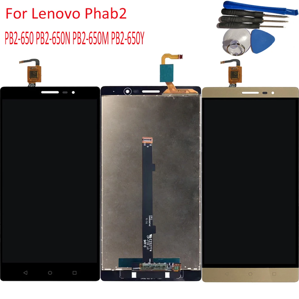 

New 6.4" For Lenovo Phab2 Phab 2 PB2-650N PB2-650M PB2-650Y PB2-650 LCD Display Touch Screen Glass Digitizer Assembly