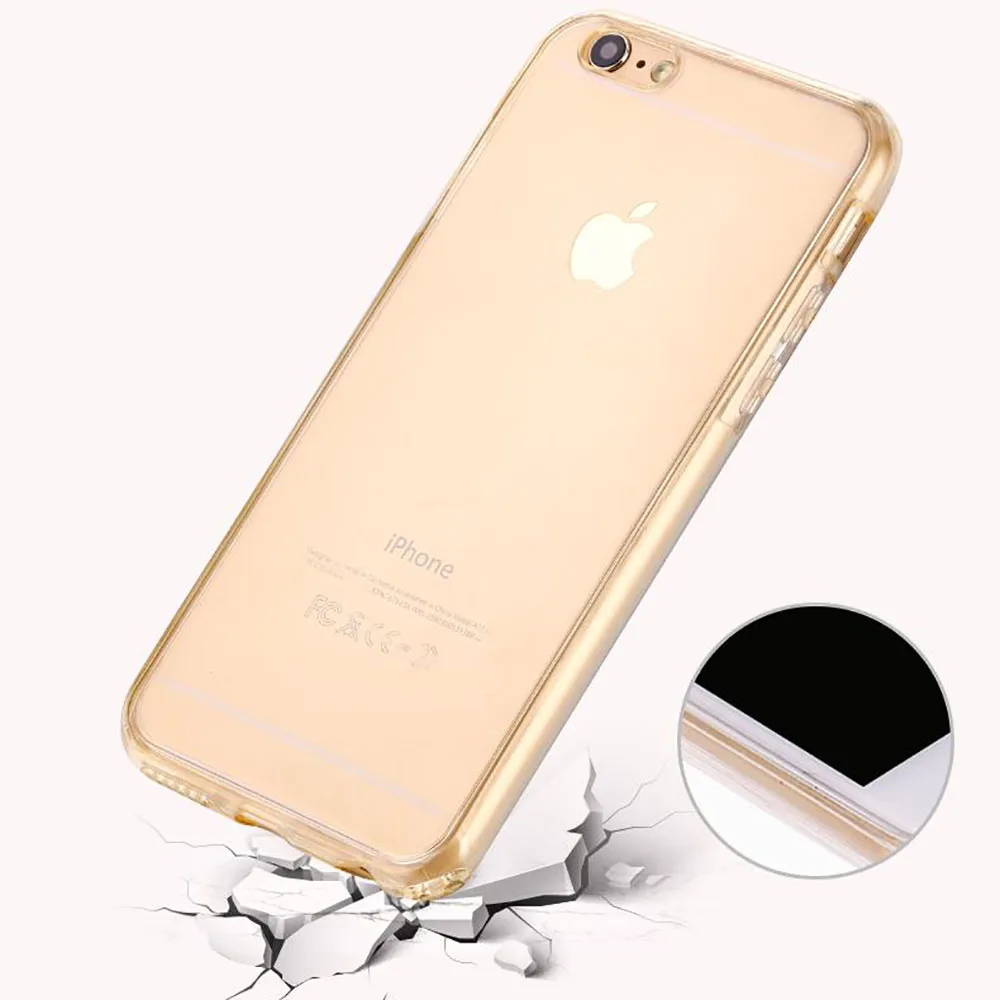  Taschen Für iphone 6 6s 6plus 7 7plus Fall Weiche TPU Silikon Shell Ultra Dünne 360 Fundas Coque Fü