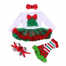 Моя первая Рождественская одежда летняя одежда для малышей Костюмы для маленьких девочек комплекты одежды для малышей, Детские Праздничные комплекты принцессы с юбкой-пачкой