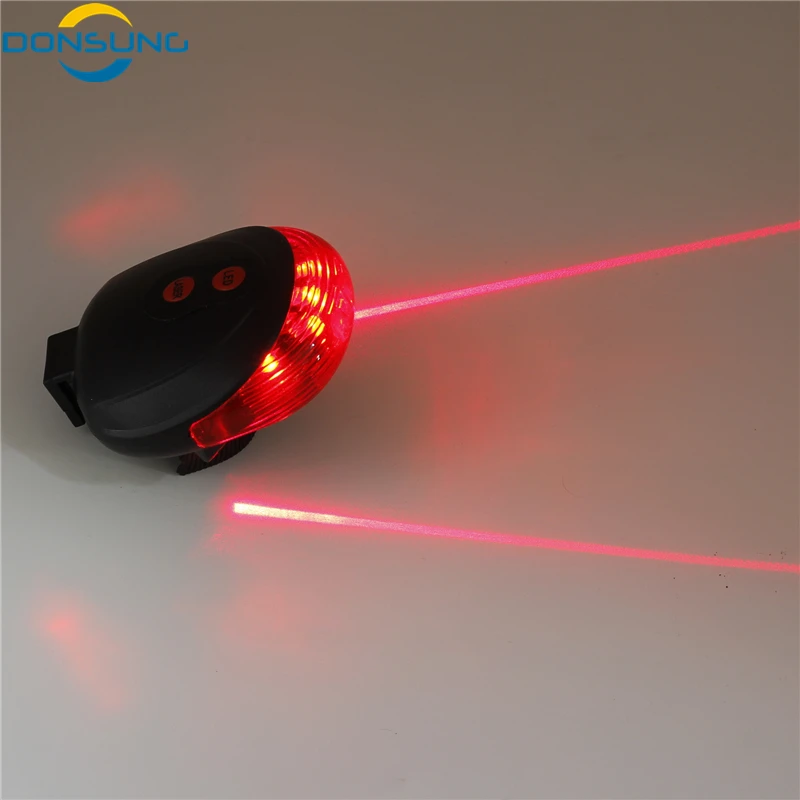 

Bike Night Ride Warning Light 5 Blue LED 2 Laser Beam Bicycle Cycling Tail Rear Light Safety Warning Lamp Bike LED Light Red
