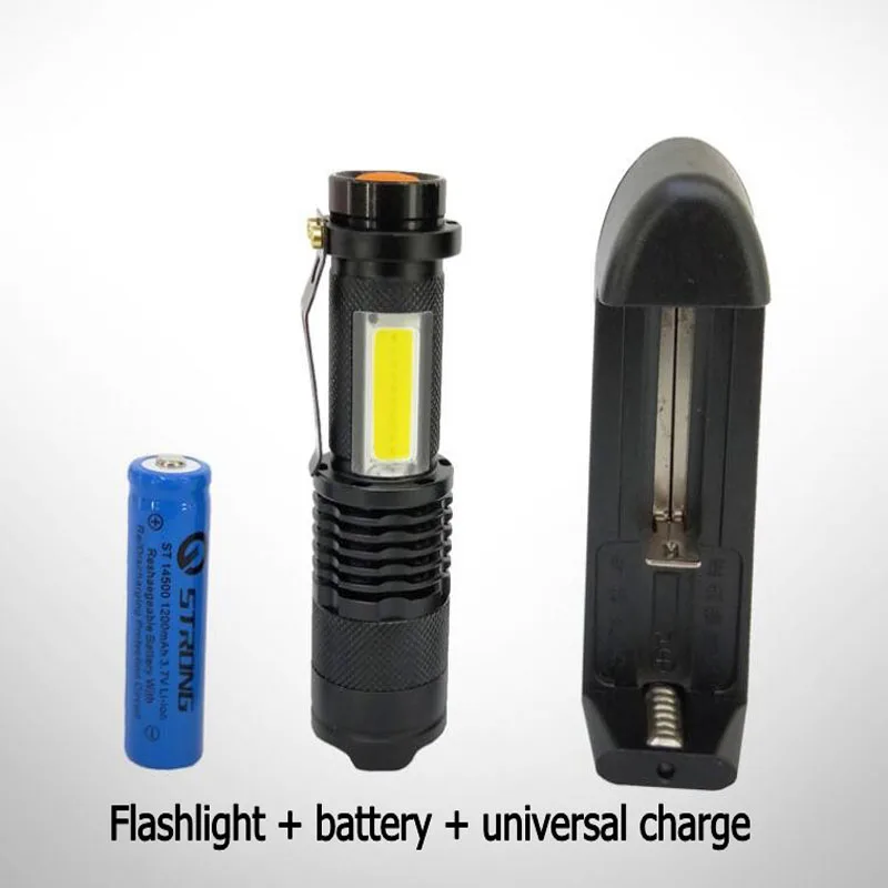 3800LM XML-Q5+COB LED Flashlight Portable Mini ZOOM torchflashlight Use AA 14500 Battery Waterproof in life Lighting lantern 3800LM XML-Q5+COB LED Flashlight Portable Mini ZOOM torchflashlight Use AA 14500 Battery Waterproof in life Lighting lantern
