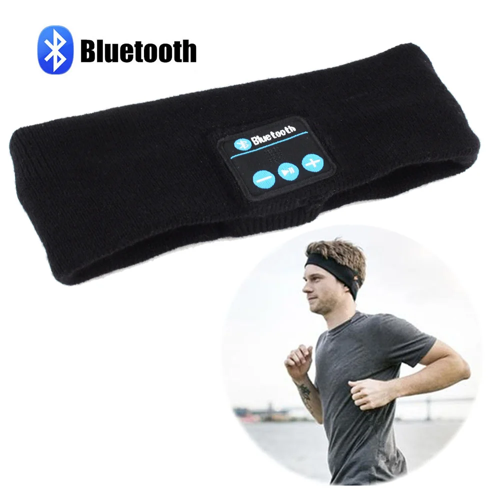 Bluetooth 4.1 Unisex Sport&Outdoor Smart Warm Headband Wireless Bluetooth Caps Headphone Headset with Speaker Mic free shipping