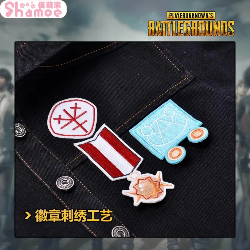  [STOCK] 2018 Hot Game PUBG Playerunknown's Battlegrounds Cosplay Costume Winter Coat Jeans Jacket F