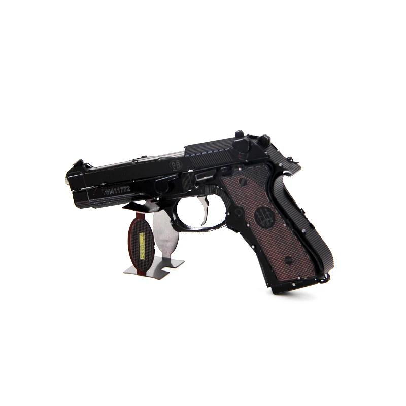 Цветные стереоскопические металлические сборки вручную 3D игрушечный пистолет военная модель DIY Головоломка день детей Подарки для мальчика друга