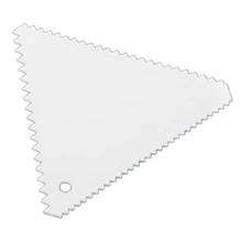 E пластиковые украшения торта Скребок Обледенение Фондант выпечки Jagged пилообразной 100*100 мм