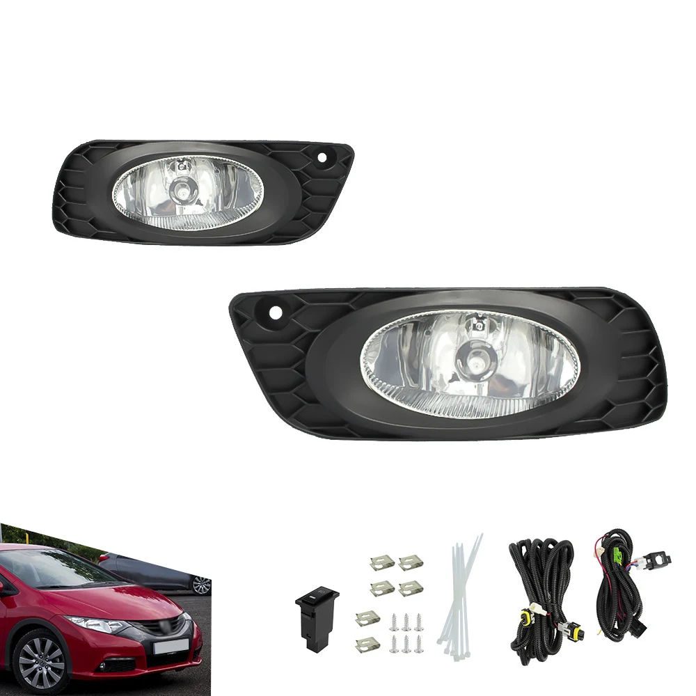 Противотуманные фары для Honda Civic 2012 4Dr Sedan (U. S. TYPE) прозрачные/желтые/дымовые