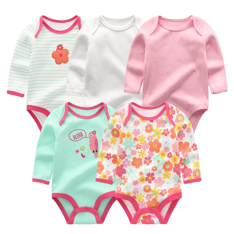 5Pcs/set Newborn Baby Clothes Full Sheeve roupa de bebes Cartoon 3-12M Boy&Girl Clothing Cotton Infant Jumpsuit Baby Pajamas