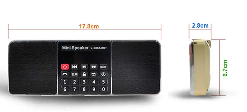 Bluetooth стерео портативный fm-радио динамик музыкальный плеер с TFCard USB диск светодиодный экран регулятор громкости перезаряжаемый громкий динамик