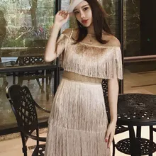 Винтажное Сетчатое обтягивающее Каскадное платье с кисточками, Сексуальные клубные элегантные сексуальные вечерние платья, одежда для клуба, Пляжное Платье, сарафан, женское летнее платье